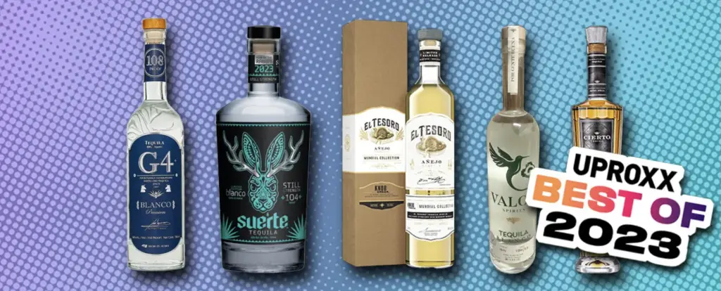 Image of various tequila brand bottles lined up