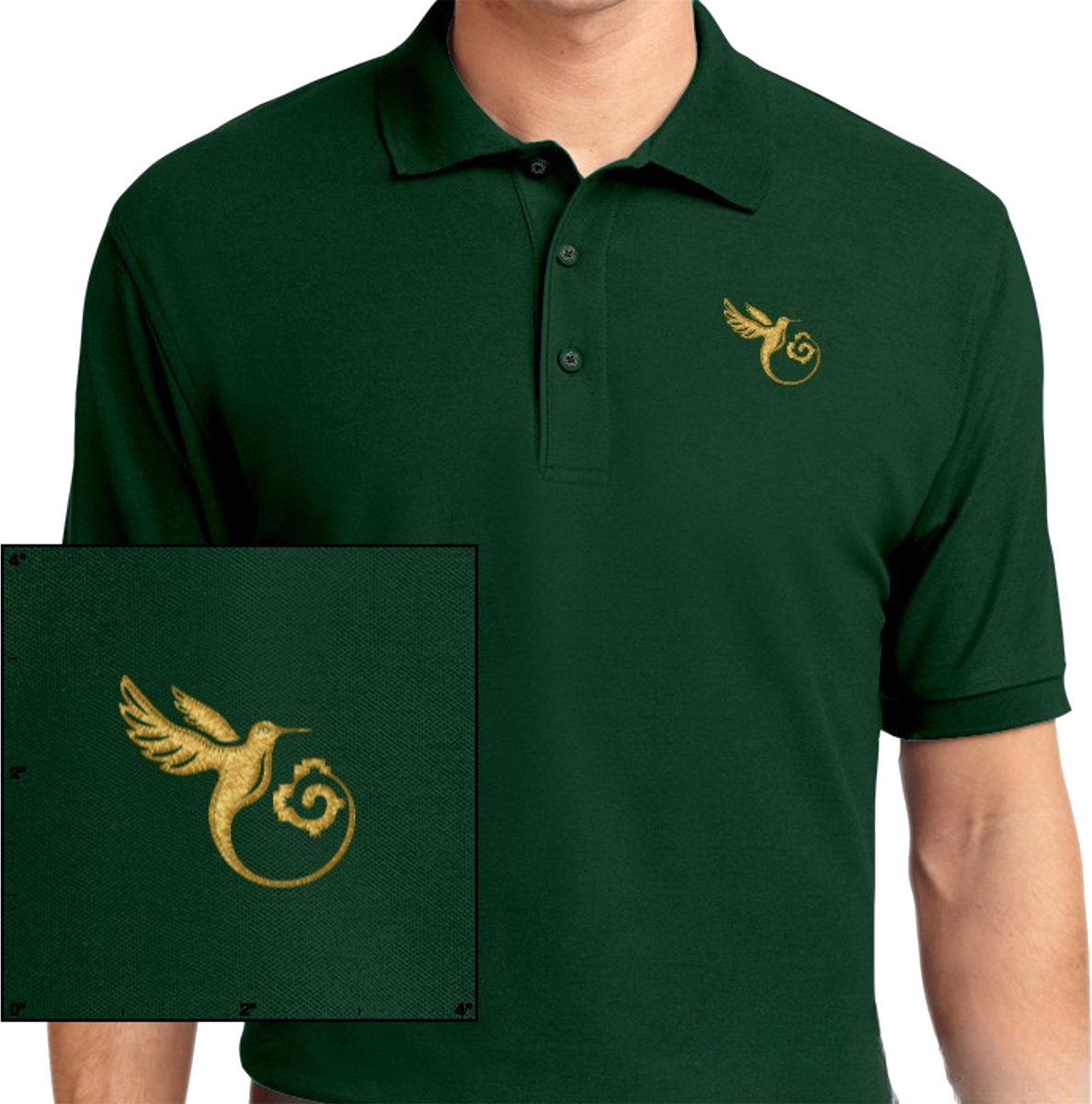 Valor Mens' Green Polo