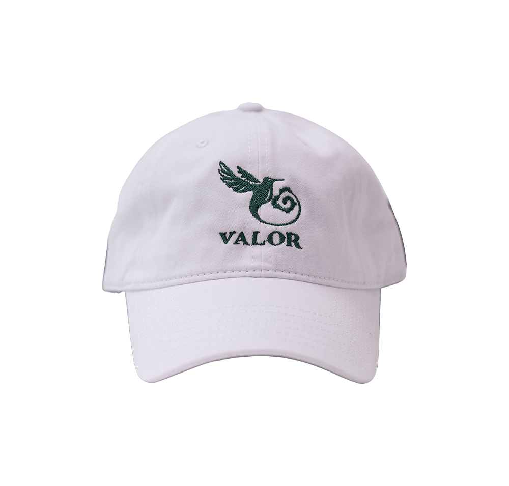 White / Green Hat