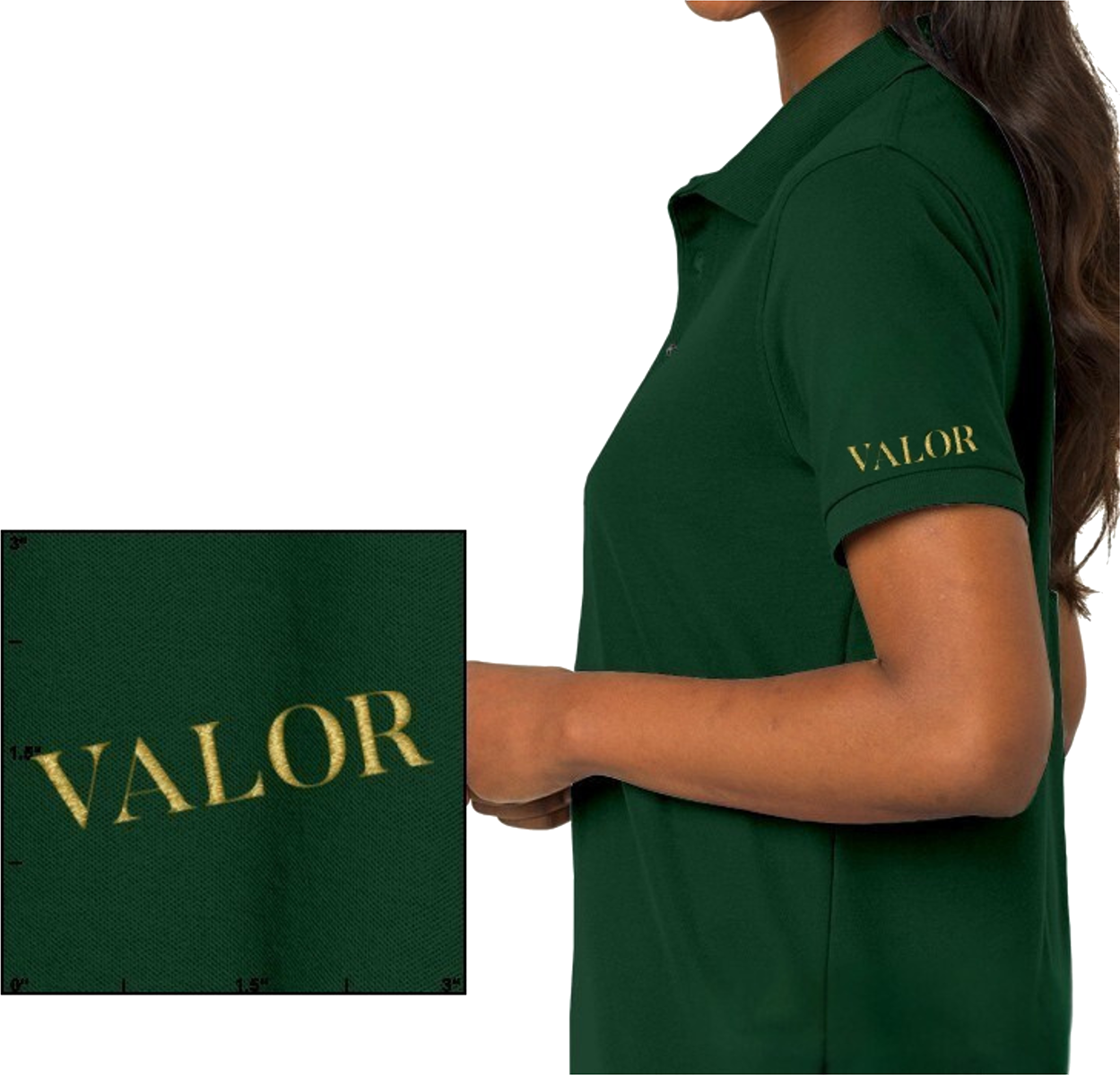 Women's Green Polo - Image 2